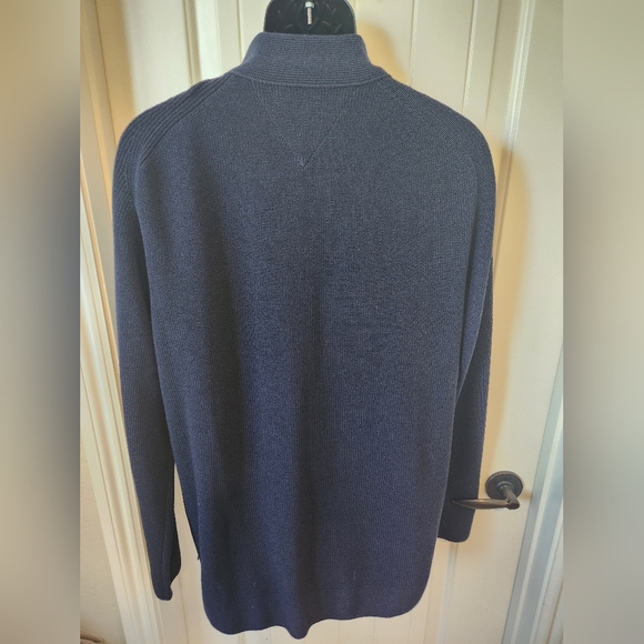 Brax Feel Good Jake Zip Through Navy Heather Zippered Pockets Sweater Dize XL - Picture 9 of 13